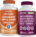 Ceylan Cinnamon (1pk) et supplément à l'oxyde nitrique (1pk) - Vitamines potentielles pour le cœur, le métabolisme, l'équilibre, la circulation, le lipide et le soutien immunitaire - non-OGM, végétalien, sans gluten