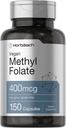 Horbäach Methyl Folate 400 mcg.150 Capsules de végétaliens.