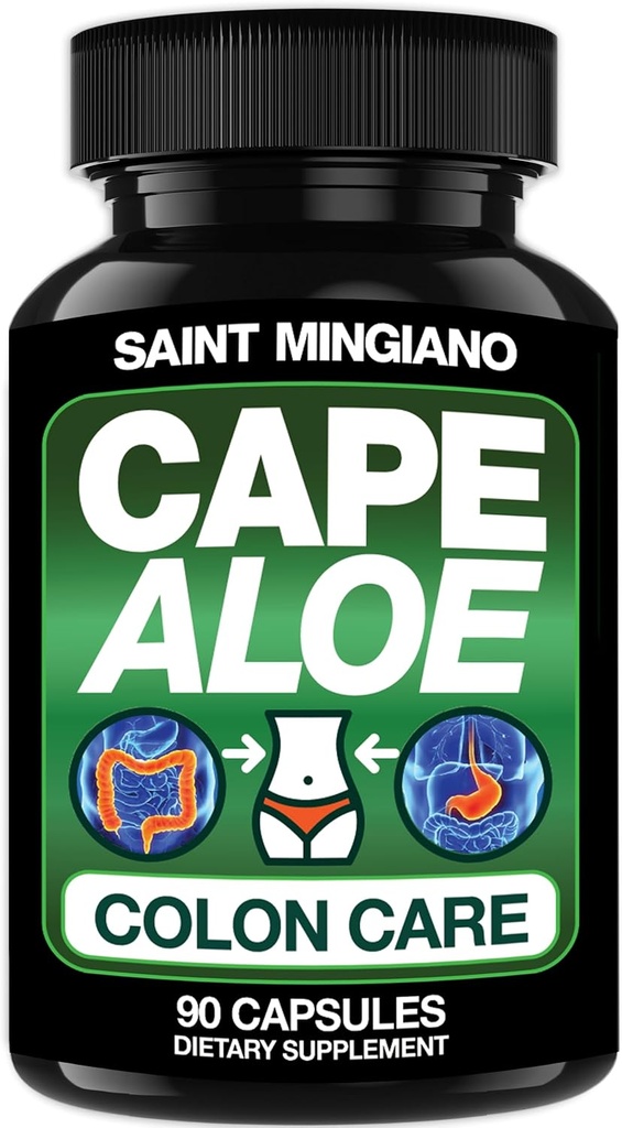 Cape Aloe Vera Capsules - Colon Cleanse, Detox & Flush - 90 Capsules. Relief de constipation doux et mouvement Bowel agissant comme laxatif naturel à base de plantes - mouvement Bowel santé digestive