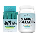 Amandean Marine Collagen Duo. 500g Conteneur + 30 Packs de Voyage. Peptides de collagène de poisson hydrolysé pour la peau, les cheveux et les ongles. Pescatarian, Keto & Paléo-Amis, Non aromatisé