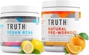 Truth Nutrition Natural Athlète Workout Stack - Vegan BCAA (Pink Lemonade) + Pré-entraînement naturel (Orange Tangerine)