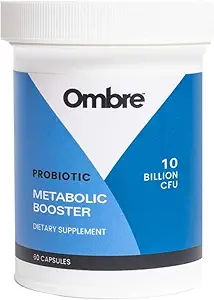 Ombre Booster métabolique probiotique - soutient le métabolisme, la gestion saine du poids et la digestion - Supplément énergie et santé Gut pour les femmes et les hommes - 10 milliards CFU, fibre prébiotique, végétalien, 30 portions