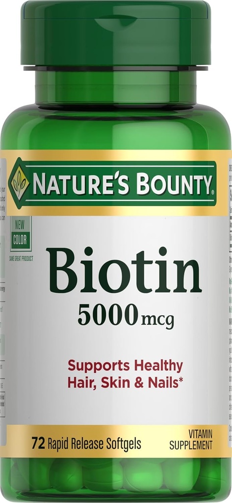 Bounty Biotin de la nature 5 000 mcg Caps, 72 ct