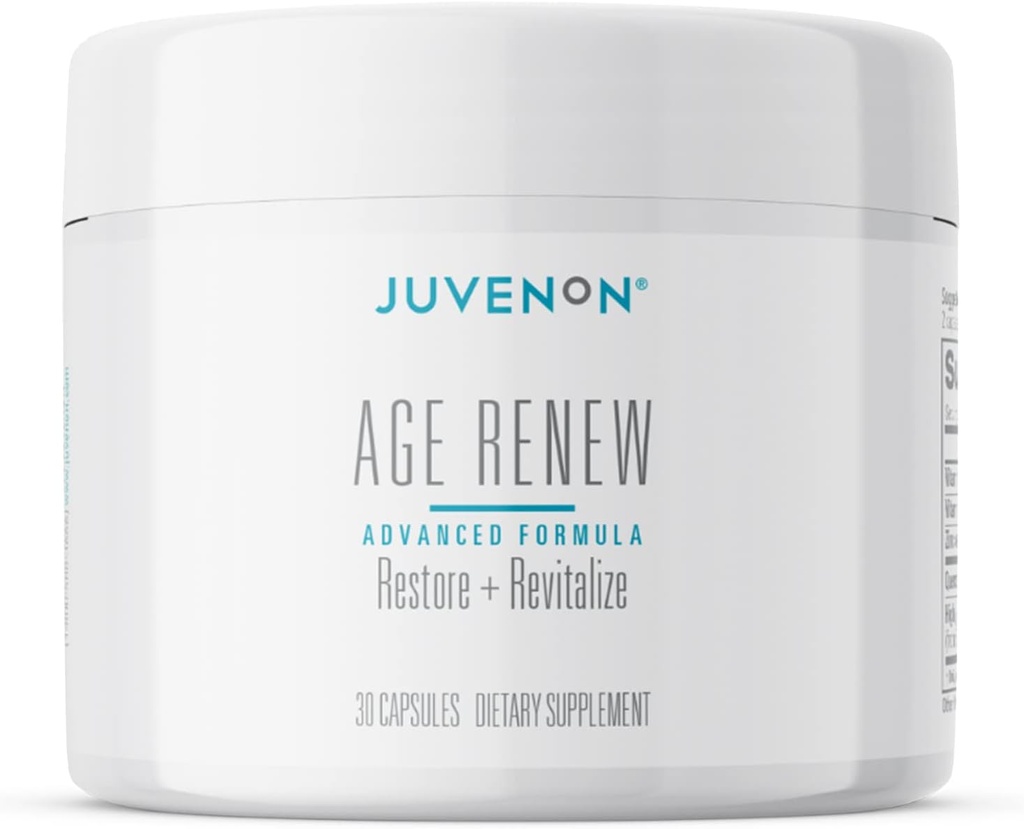 Juvenon AgeRenouveau Beta Glucan Anti Vieillissement Immunity Support Supplément, Beta Glucan avec Zinc Quercetin pour Imune Defense Boost