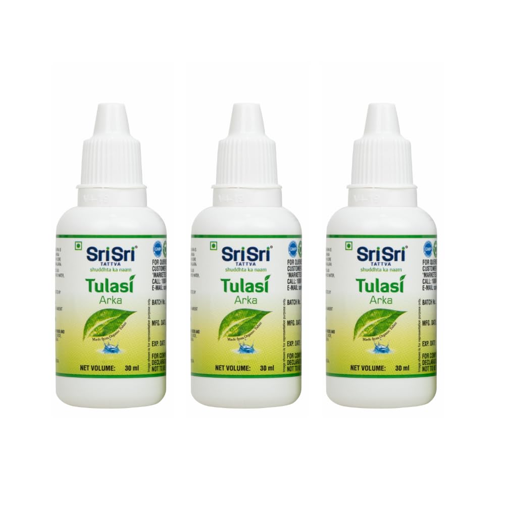Sri Sri TATTVA shuddhta ka naam Tulasi Arka - Anti-Viral Drop - Natural Immunity Booster For Adults - 30Ml (Pack Of 3)