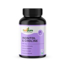 Inositol and Choline 500 mg PCOS Support Supplement for Women | Myo-Inositol + D-Chiro Inositol 40:1 | 60 Plant-Based Veg capsule | Support Regular Menstruation