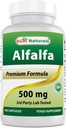 Best Naturals Alfalfa Green Super Food 500 mg 180 Capsules (180 Nombre (paquet de 1))