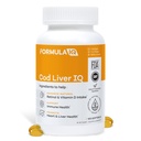 FIQ - QI du foie de morue - Softgels de l'huile de foie de morue - Source naturelle de vitamines A & D et acides gras oméga-3 - Santé du coeur, du foie et de l'immunité - 100 Softgels