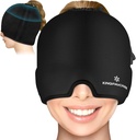 Gel Ice Migraine Cap de soulagement des maux de tête, réglable Cap de maux de tête Migraine avec cordon de serrage Convient à toutes les têtes, Compression froide Cap de soulagement de la migraine pour la tension, le stress, le sinus, les yeux puffy, la thérapie chaude/froide