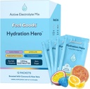 Sentez les produits Hydratation Hero, Variété Pack, 1000mg Electrolytes Poudre, Sans sucre, Magnésium, Aloe Vera organique, L Theanine, Vitamine C, Vegan, Non OGM, Sur le Go Electrolyte Packets, 12 Compte