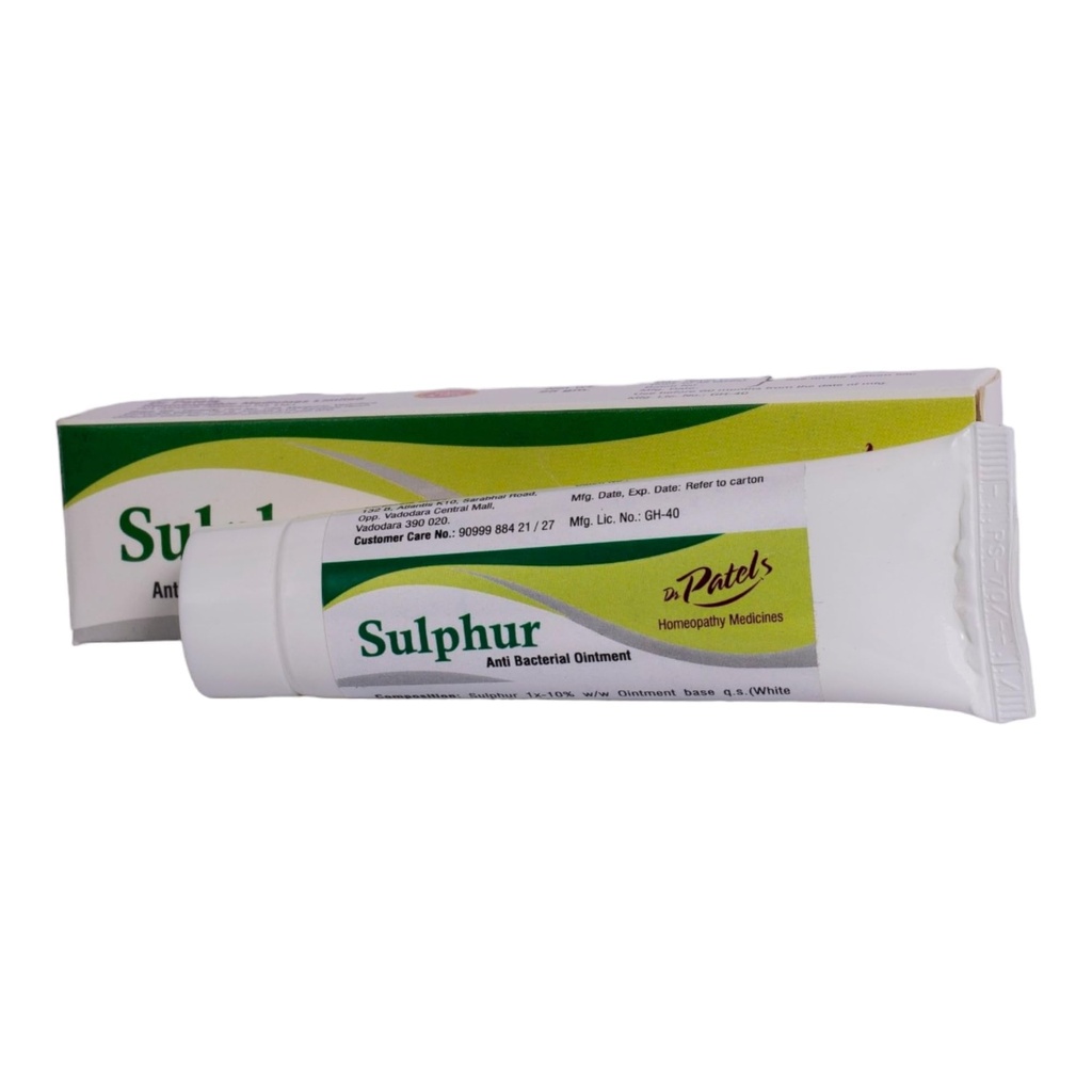 25g Homeopathic Sulphur Ointment | Ointment for Dark Spot, Acne Marks, and Tan Removal | Multipurpose Cream | - (Pack of 1)