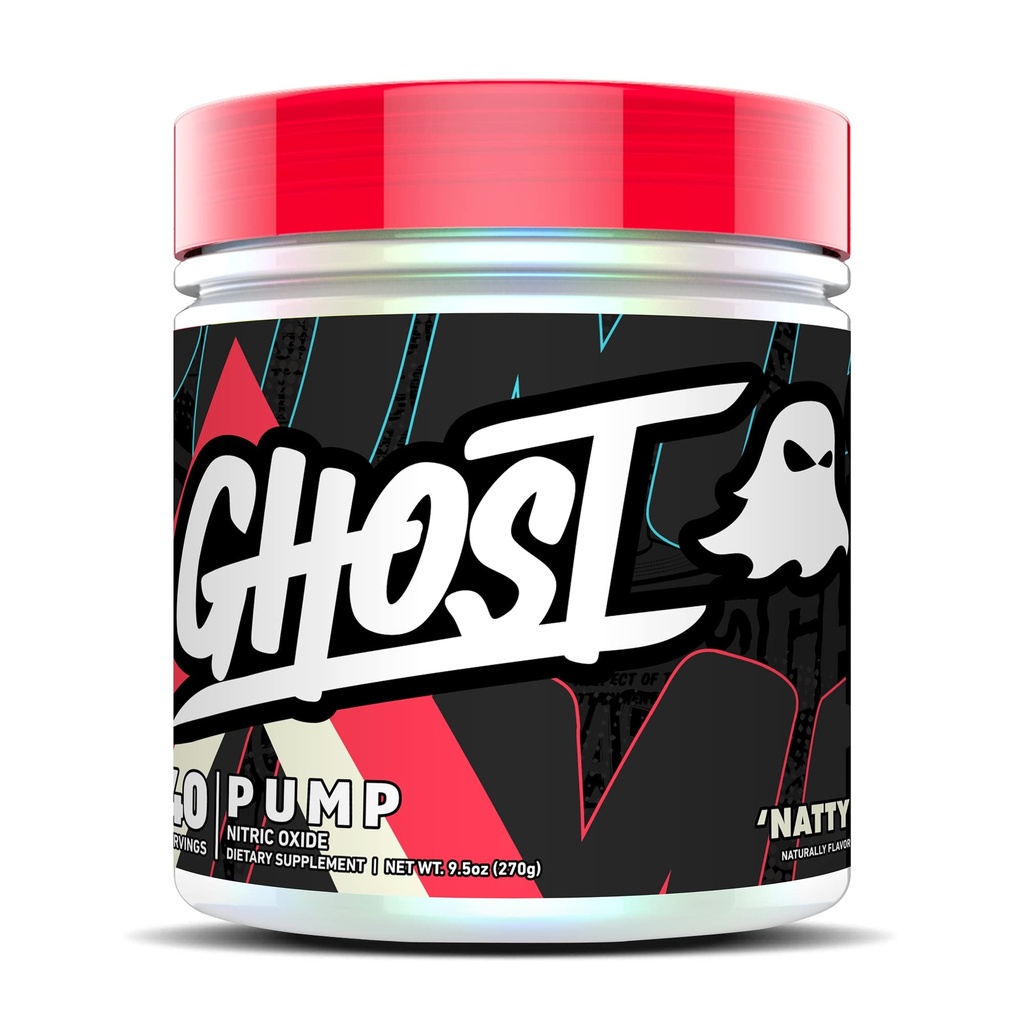 GHOST pompe poudre d'oxyde nitrique, Natty - 40 portions - Sucre et suppléments de pré-entraînement sans stimulant - L-Citrulline, nitrate d'arginine et L-glutathion - Soy et sans gluten, végétalien