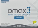 Omax3 Professional Strength Ultra-Pure Omega-3 Huile de poisson - 1000 mg - maximum de soutien articulaire et musculaire - EPA DHA - NSF certifié - 60 Softgel Blister Pack