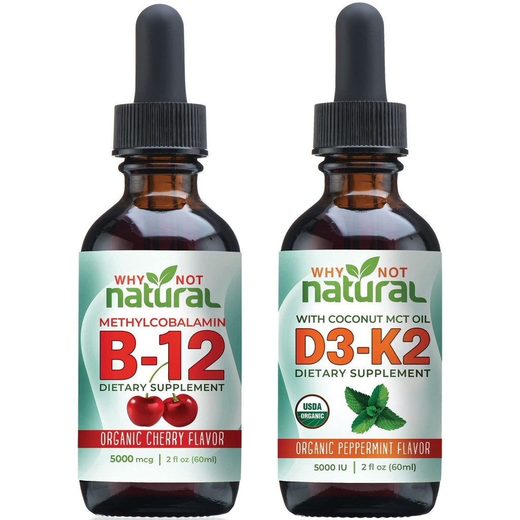 Pourquoi pas la vitamine biologique naturelle B12 et la vitamine D3 K2 gouttes liquides