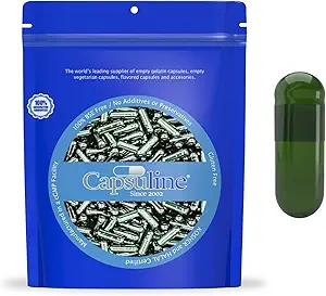 Capsuline Chlorophylle Végétarien Capsules vides Taille 0 Vert/Vert