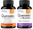 Sandhu's Quercetin 1000mg & Quercetin avec Bromelain 1000mg Par service Bioflavonoïds Supplément complexe de soutien à la santé immunitaire pour les hommes et les femmes