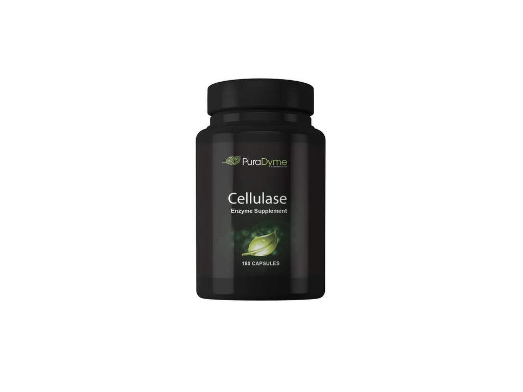 PuraDyme - Supplément enzymatique de la cellulase, soutient la santé digestive, 180 capsules