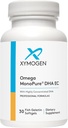 XYMOGEN Omega MonoPure DHA EC - Highly Concentrated DHA Fish Oil - Omega-3 Supplement for Cardiovascular, Immune + Cognitive Support (30 Softgels)
