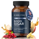 Mt. Angel Vitamines Supplément de soutien du sucre de sang - Supplément naturel avec Pysllium Husk, Berberine avec Ceylan Cinnamon, et vinaigre de cidre de pomme - soutient des niveaux de sucre de sang sains - 60 capsules