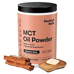 Poudre d'huile de 7g de kéto, supplément de triglycérides à chaîne moyenne, crème de café non laitière pour le régime de kéto, mélange d'huile de mCT kétogénique pour le café, smoothie, shakes protéiques, toast à la cannelle, 30 portions