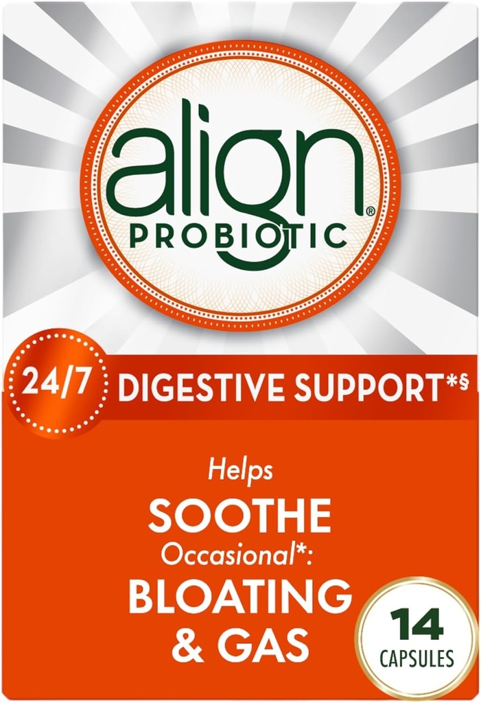 Aligner le probiotique, Probiotiques pour les femmes et les hommes, Supplément probiotique quotidien pour la santé digestive*, #1 Probiotique recommandé par les médecins et les gastroentérologues, 14 capsules