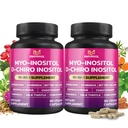 BMVINVOL 2 Pack Supplément Inositol-Myo-Inositol et D-Chiro Inositol Idéal rapport 40:1 - Plus Berberine, Cinnamon, Ashwagandha+5 Plus-60 jours d'approvisionnement