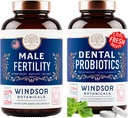 BOTANIQUES DE WINDSOR Supplément de fertilité masculine et probiotiques oraux pour la respiration fraîche - Ensemble de santé masculine