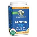 Poudre de protéines organiques à base de plantes - Végétalienne Poudre de protéines organiques Vanille aromatisée avec des acides aminés BCAA et des graines de chanvre Mélange de pois -Filtre de soja non OGM et sans gluten (Vanilla, 32 portions)