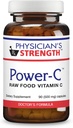 La force du médecin Power-C - 90 capsules - Vitamine C cru et flavonoïdes de Camu Camu, Acerola Cherry, Rhus coriaria & Rose Hip - Kosher - 30 portions