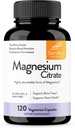 Citrate de magnésium de Sandhu Gluten très absorbant, sans journal de soja Sans remplissage 120 Capsules végétariennes