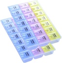 INVODA Pill Case 7 Day Weekly Pill Box with Medicating Reminder Pill Organizer - Matin midi soir quotidien 21 compartiments amovibles