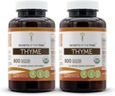 Secrets de la Tribe Thyme 2x120 Capsules, faites avec des capsules végétales et de l'effet Toni Thymus Vulgaris biologique USDA (2x120 Capsules)