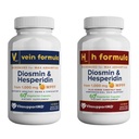 VitasupportMD - Formule Vein & H Bundle - Support pour les veines des jambes et les veines hémorroïdales - 2x60 Capsules - Diosmin & Hespéridin de 1000 mg MPFF, Extrait de graines de châtaigne de cheval, support de circulation, non-OGM