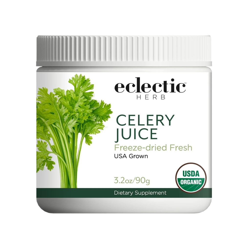 Herbe éclectique - Poudre de jus de céleri , Supplément nutritionnel , Hydratation + Wellness Support, Vitamines + Minéraux , Gel séché, USDA Organique, Non-OGM, Vegan (3.2 oz) 90 g