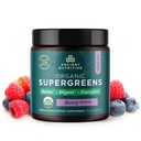 Alimentation ancienne SuperGreens Poudre avec Probiotiques, Bio Berry Flavor Greens, Fabriqué à partir de Fruits, Légumes et Herbes Réels, Digestion et Soutien énergétique, 12 portions, 3.2oz