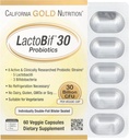California Gold Nutrition LactoBif® 30 Probiotiques, 30 Million CFU, 60 Capsules de Véggie