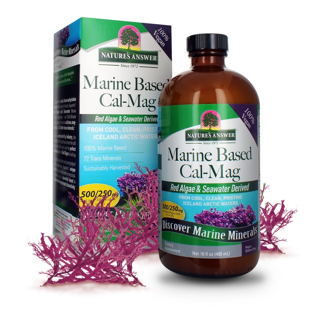 Nature's Answer Marine Based Calcium Magnesium, Vanilla Cream, 16-Ounce
