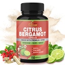 Cadane Citrus Bergamot Supplément Capsules avec Berberine, Olive, Guggul, Ail, Pine Bark, Pepper Noir - 150 capsules pour 5 mois d'approvisionnement