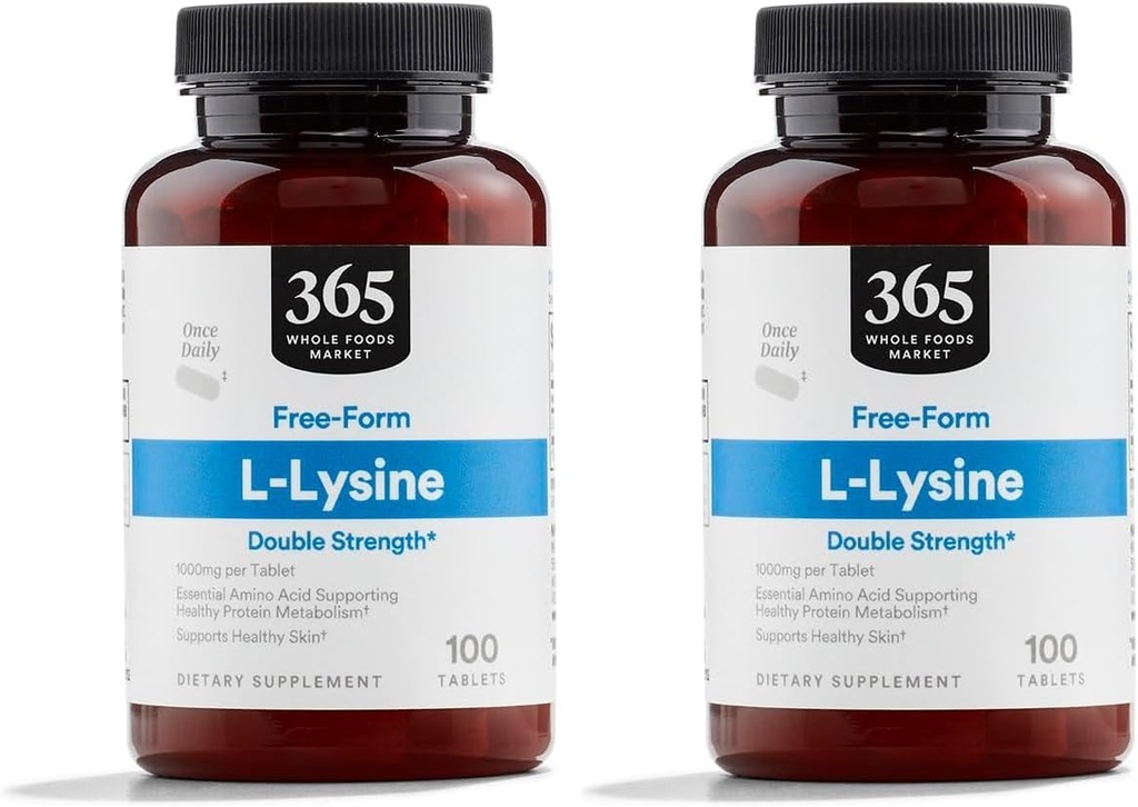 Marché des aliments entiers, L-Lysine double résistance, 100 ct (paquet de 2)