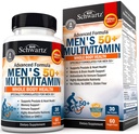 Multivitamine quotidienne pour les hommes de 50 ans et plus - Supplément pour le soutien de la santé cardiaque - avec des vitamines Zinc, A, B, C, D3, E - pour le soutien de la mémoire et de la santé cérébrale - Conçu pour la santé du corps entier - 60 Compte