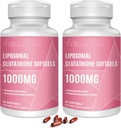 Liposomique Glutathion Softgels 1500MG, Supplément réduit de glutathion avec vitamine C, Meilleure absorption, Antioxydant puissant non-OGM pour le vieillissement en santé, Detox, Santé immunitaire, 120 Softgels