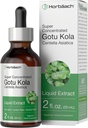 Horbäach Gotu Kola Extrant de 2 fl oz. Sans alcool. Supplément d'herbe liquide super concentré.
