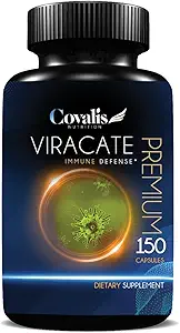 Supplément de défense immunitaire viracat avec monolaurin, extrait de feuille d'olive, griffe de chat, & Lysine , propriétés anti-microbiales , 150 capsules