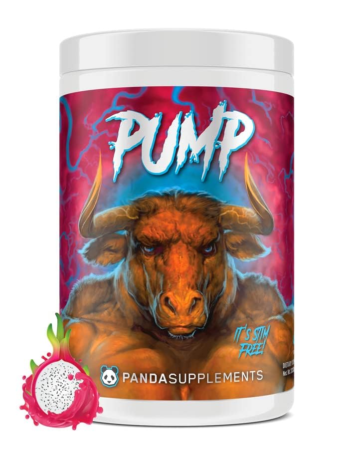 Pompe Panda Supps de Bio Labs Underground, pré-entraînement, formule sans lump w/10G L-Citrulline Malate, Alpha GPC, Lions Mane, CognatiQTM,VasoDrive-AP® 40 Scoops (Rainbow Dragonfruit)