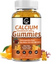 1200mg Gommies de calcium avec vitamine D3,K2,B12 & B6 - Supplément complexe de magnésium de calcium avec glycinate,Potassium,Mousse de mer,Ashwagandha Racine pour os et dents de force, Muscle et Immune