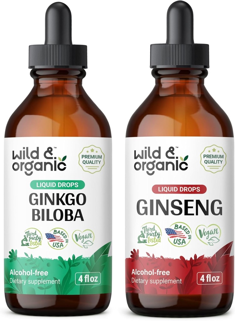Ginkgo Biloba Teinture 4 fl oz & Ginseng Teinture 4 fl oz