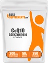 BulkSupplements.com Coenzyme Q10 poudre - Coenzyme Q10 200mg supplément, supplément nutritionnel - sans gluten, 200mg par portion, 50g (1,8 oz) (paquet de 1)