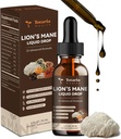 Supplément de la Mane de Lions - Lion organique Supplément de la Mane Mushroom Extraire Poudre de gouttes liquides - Soutien Cerveau Immune Memory Focus Non-OGM, Sans gluten, Vegan Natural Tincture Superfood