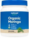 Poudre de moringa biologique Nutricost 1LB (16oz) - Sans gluten, non-OGM, Végétarienne