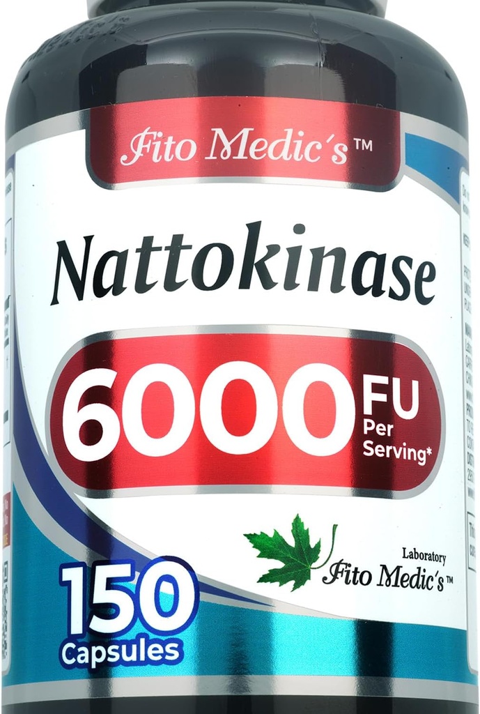 FITO MEDIC'S Lab - Nattokinase, Natto - 6000 FU d'enzyme par portion, 150 Capsules, ultra haute absorption.